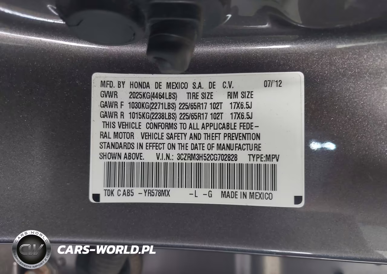 2012 Honda Cr-V Ex VIN:3CZRM3H52CG702828 - 9
