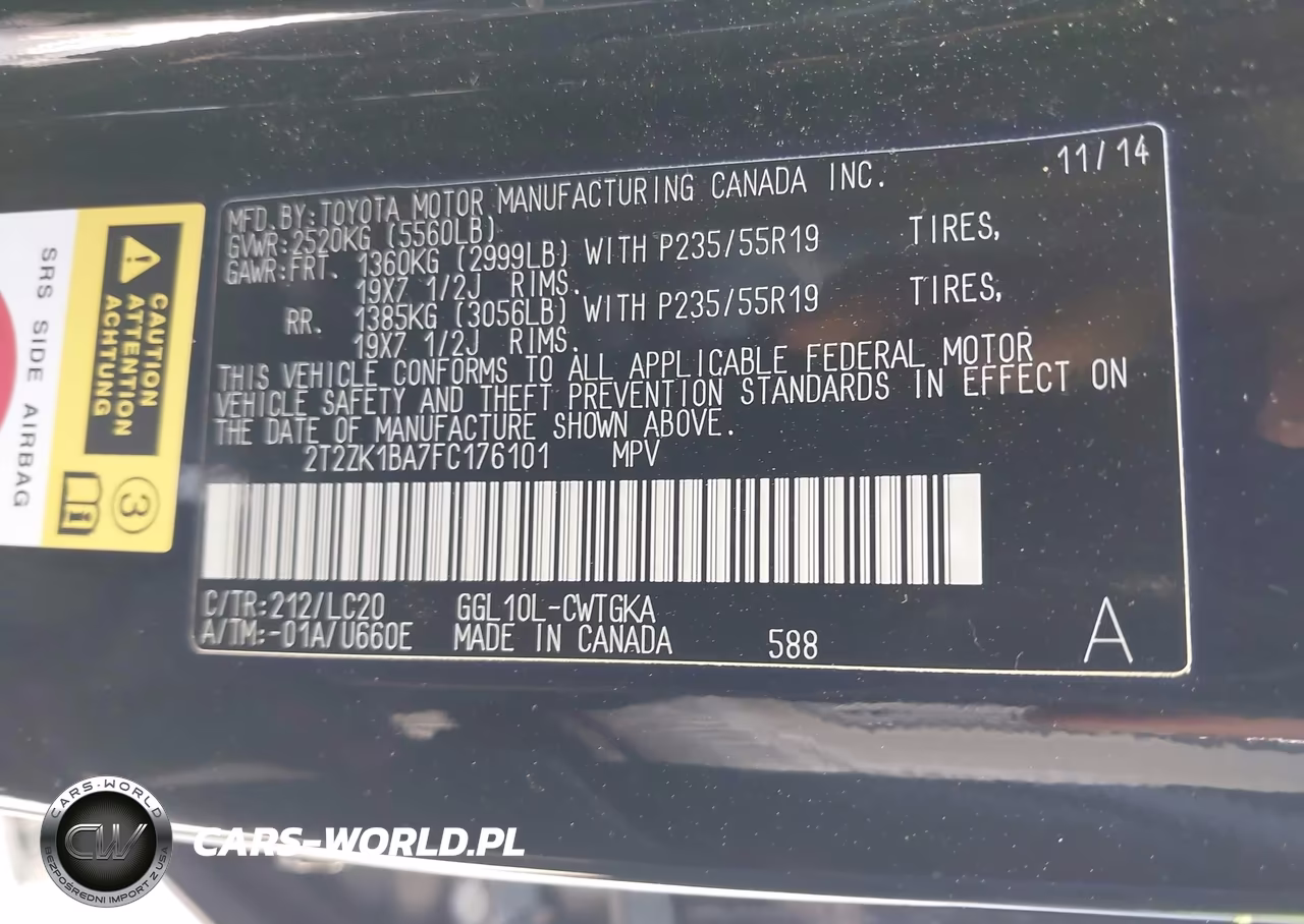 2015 Lexus Rx 350 VIN:2T2ZK1BA7FC176101 - 9