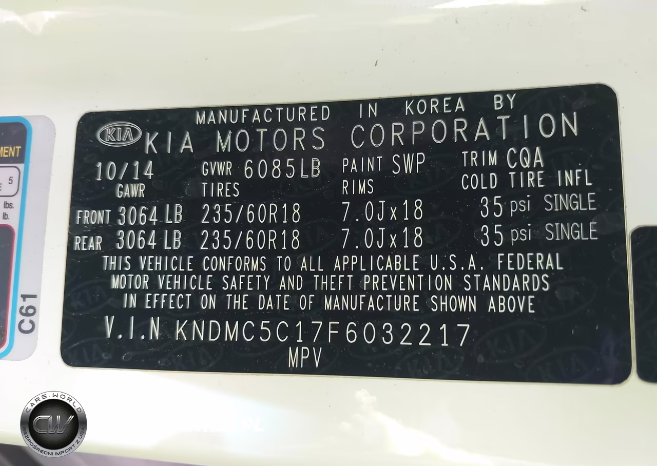 2015 Kia Sedona Sx VIN:KNDMC5C17F6032217 - 9