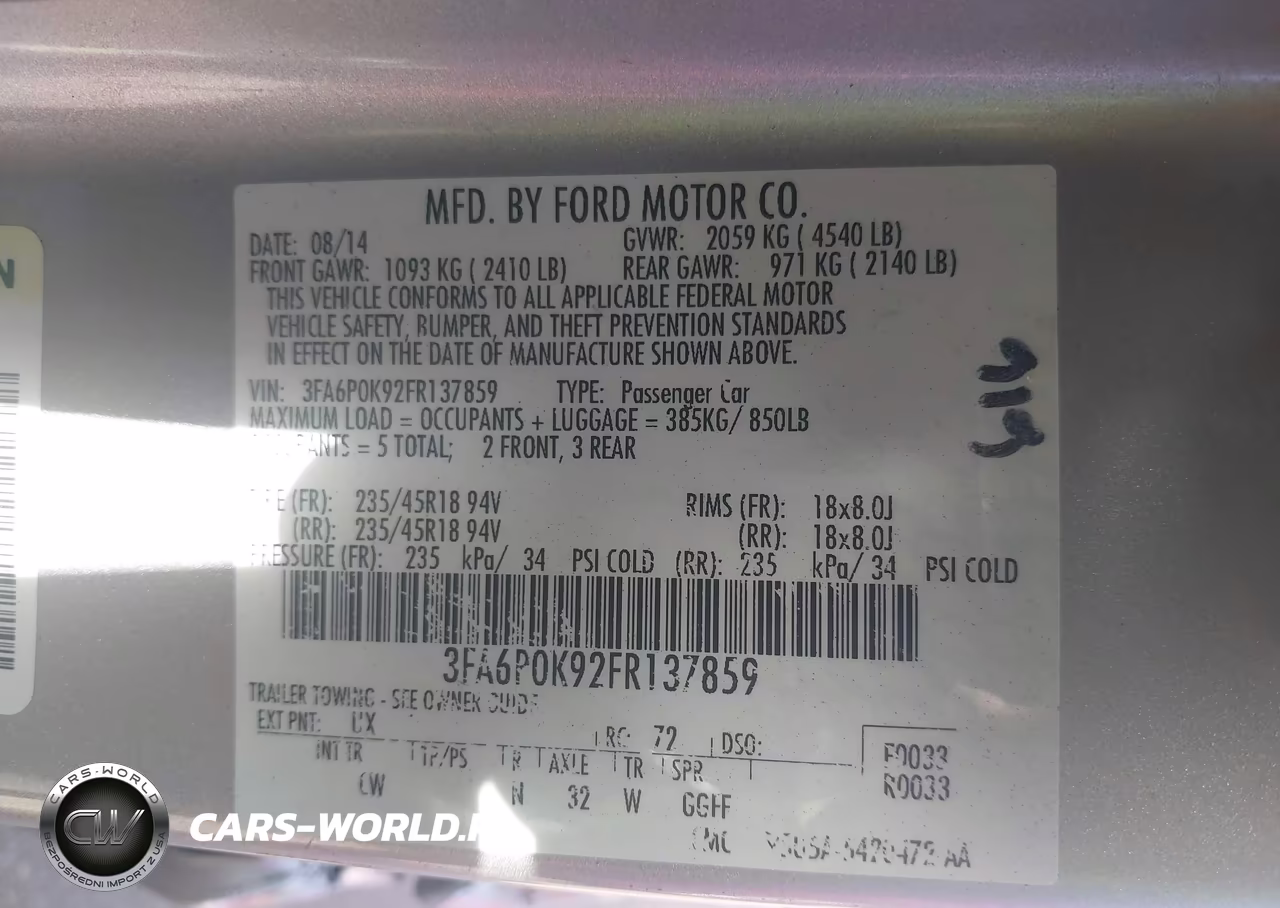 2015 Ford Fusion Titanium VIN:3FA6P0K92FR137859 - 9