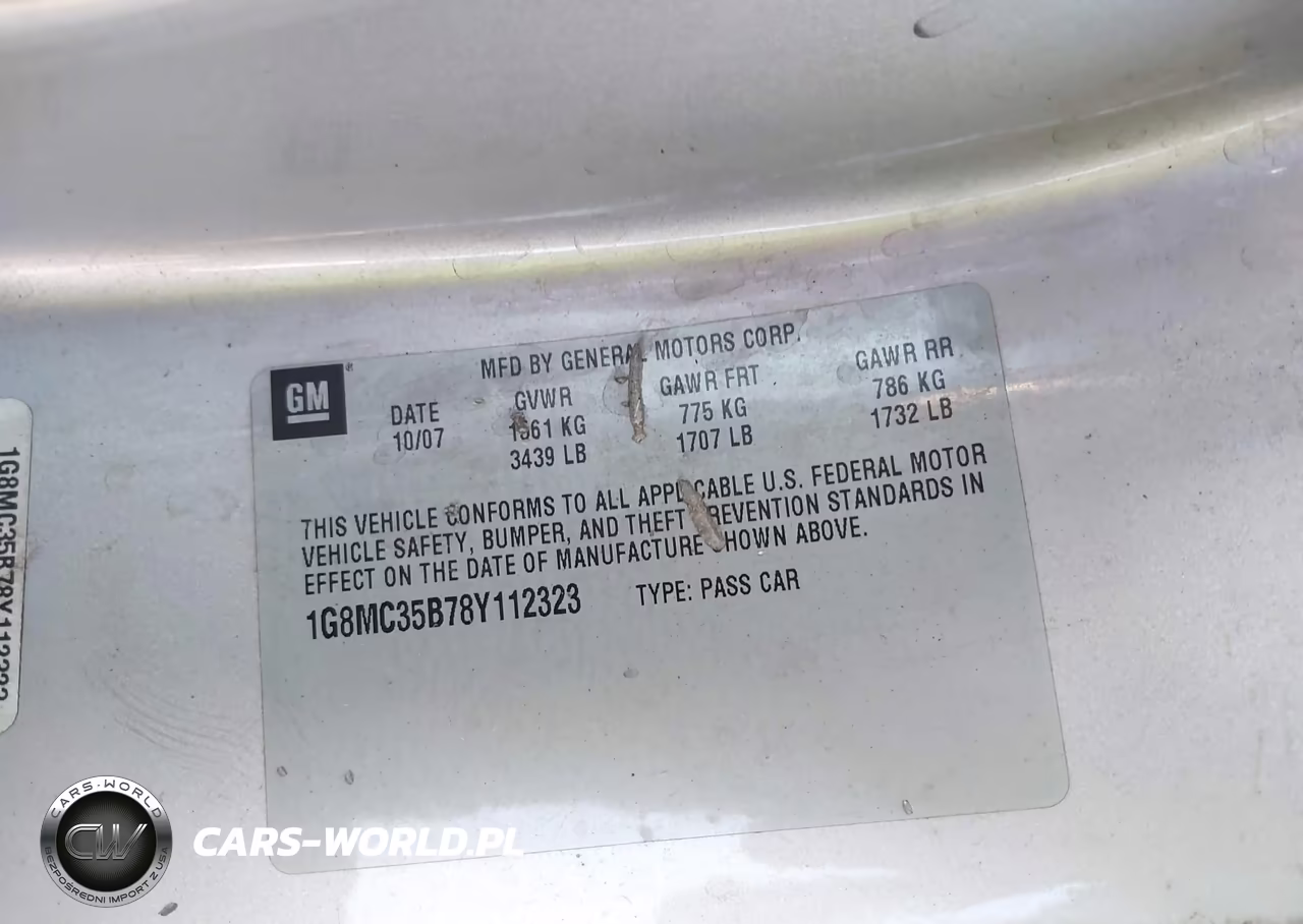 2008 Saturn Sky VIN:1G8MC35B78Y112323 - 9
