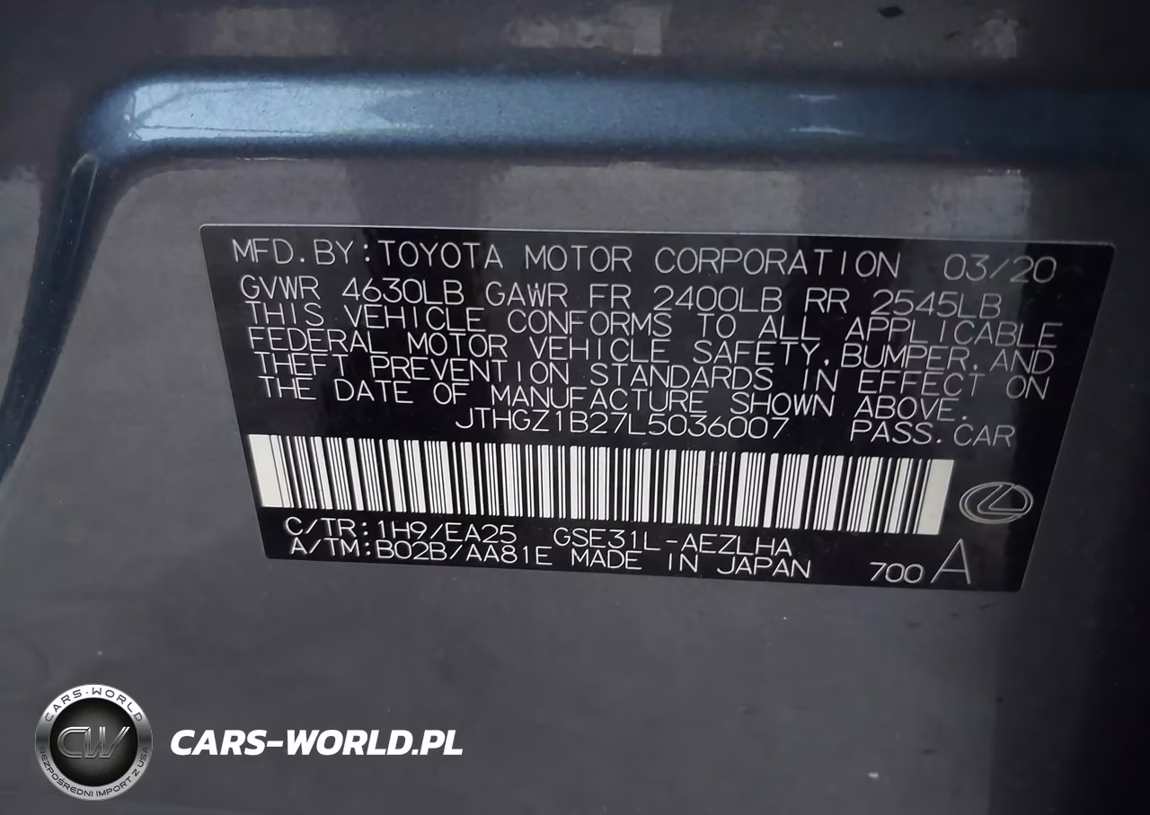 2020 Lexus Is 350 VIN:JTHGZ1B27L5036007 - 9