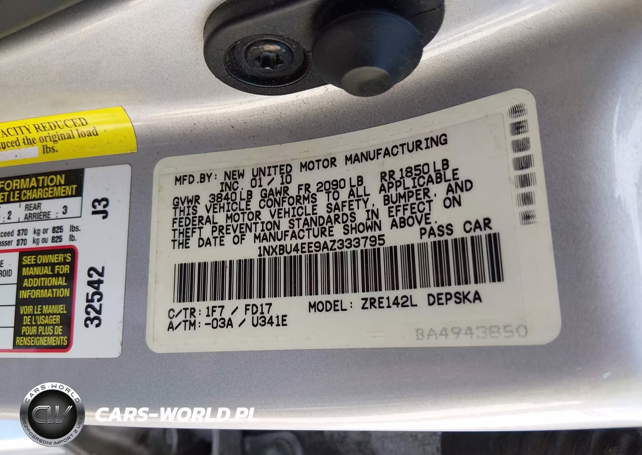 2010 Toyota Corolla S VIN:1NXBU4EE9AZ333795 - 9