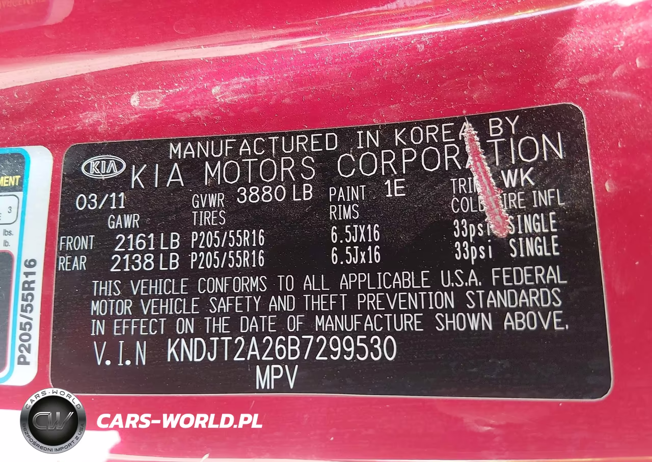 2011 Kia Soul + VIN:KNDJT2A26B7299530 - 9