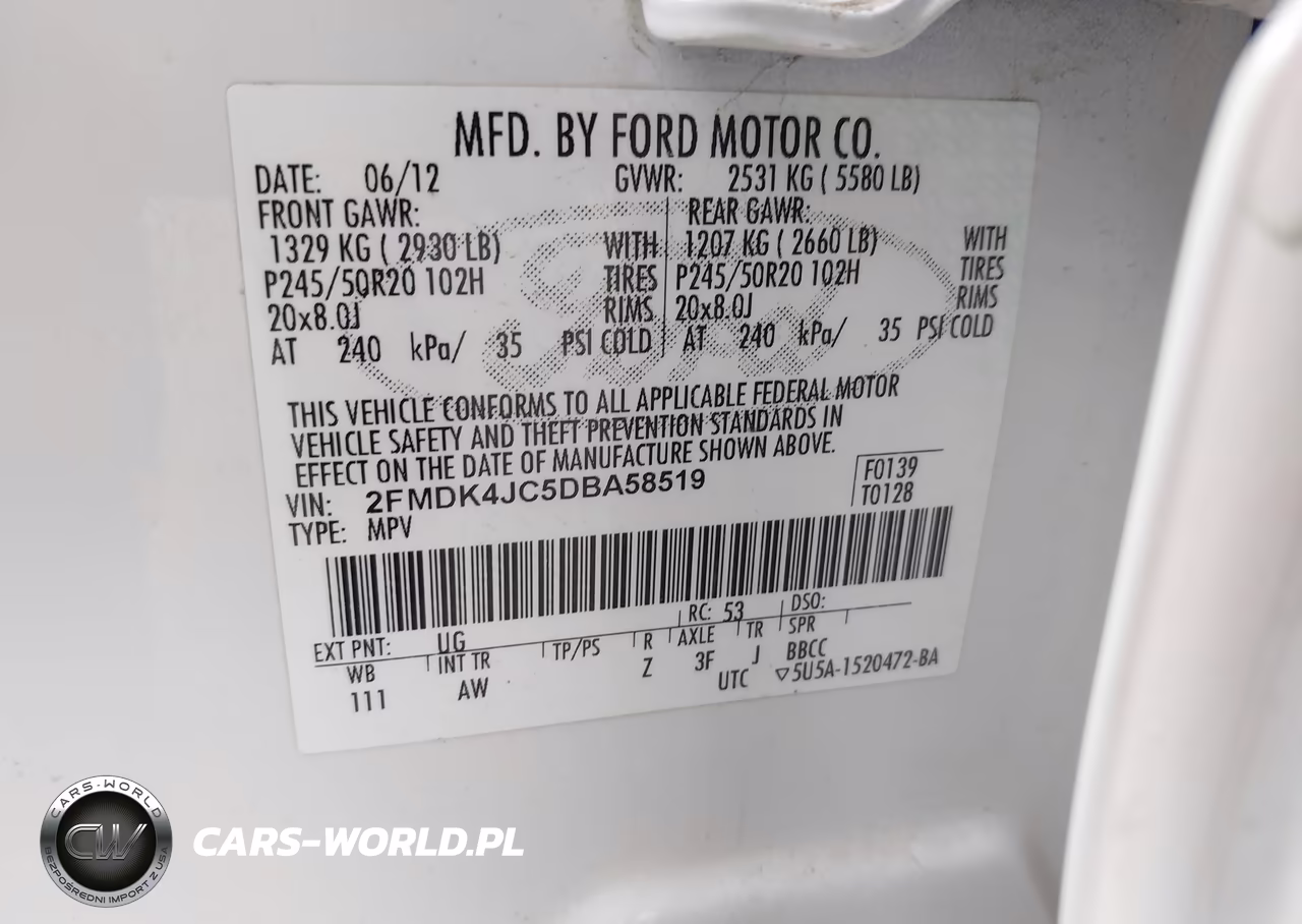 2013 Ford Edge Sel VIN:2FMDK4JC5DBA58519 - 9