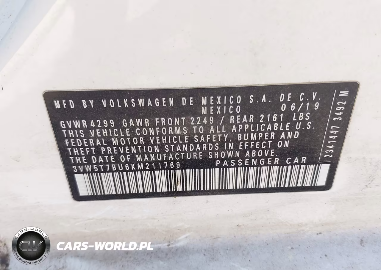 2019 Volkswagen Jetta Gli 2.0T 35Th Anniversary Edition-2.0T Autobahn-2.0T S VIN:3VW5T7BU6KM211769 - 9