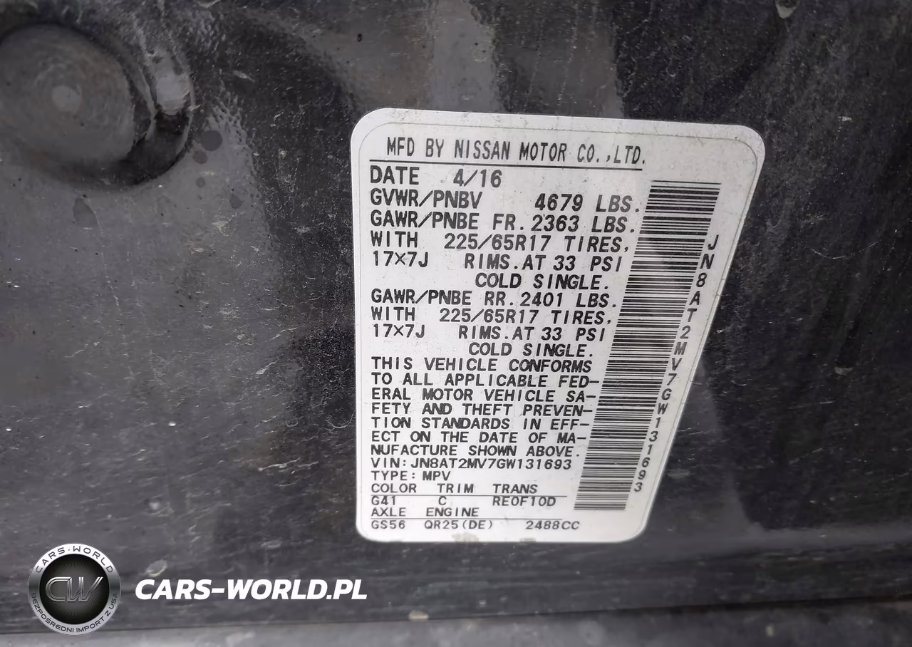2016 Nissan Rogue S VIN:JN8AT2MV7GW131693 - 9