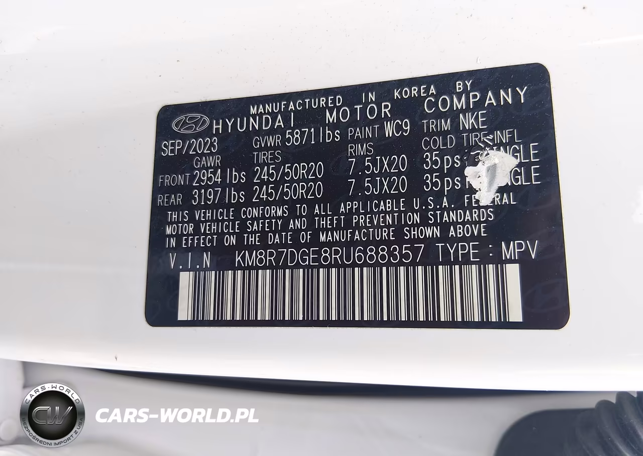 2024 Hyundai Palisade Calligraphy Night Edition VIN:KM8R7DGE8RU688357 - 9