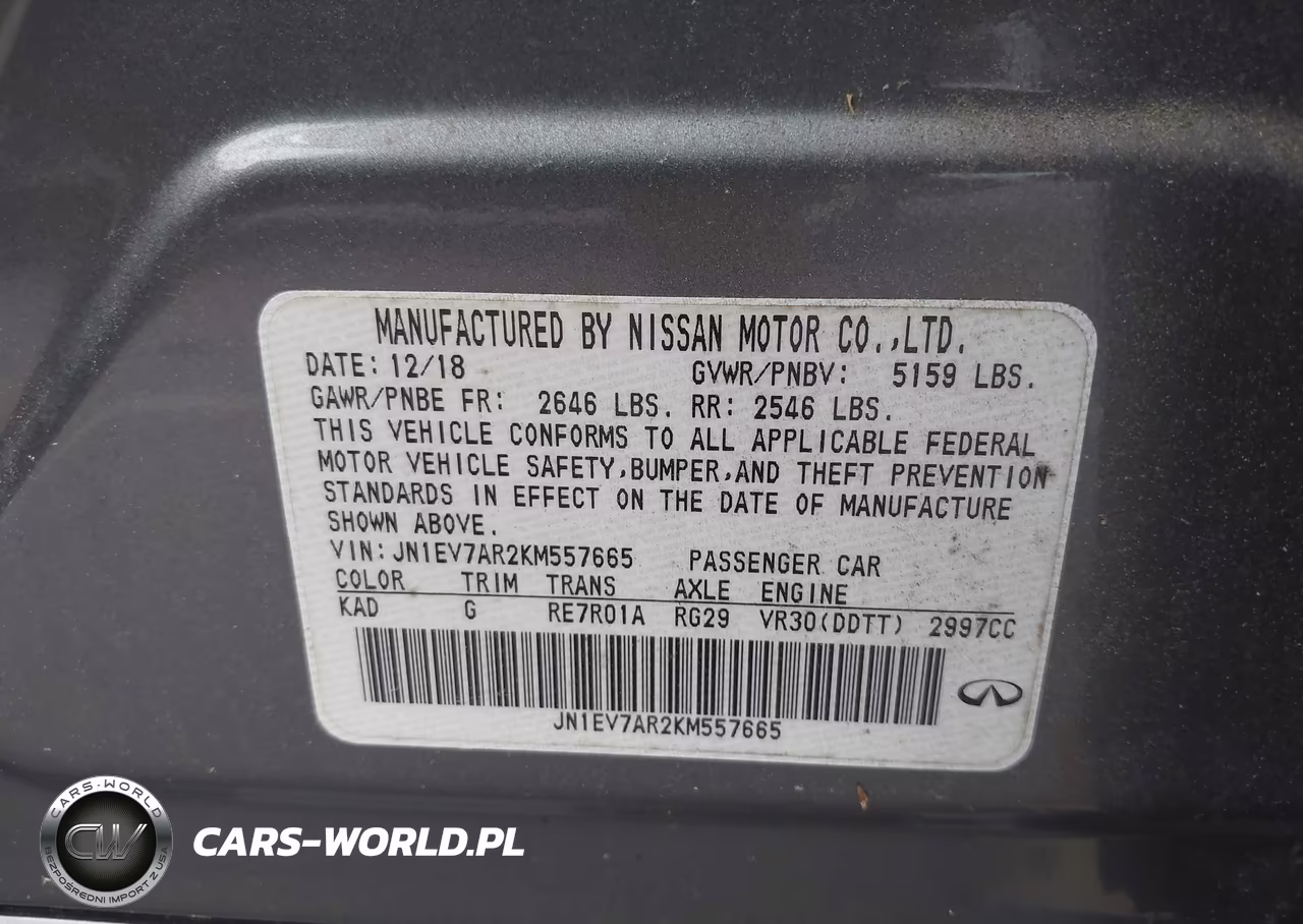 2019 Infiniti Q50 3.0T Luxe VIN:JN1EV7AR2KM557665 - 9