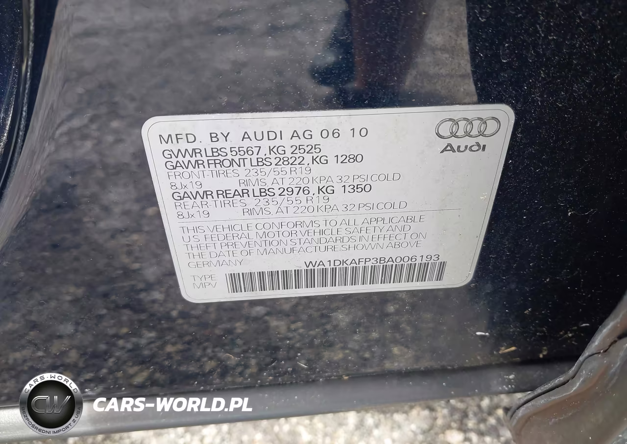 2011 Audi Q5 3.2 Premium Plus VIN:WA1DKAFP3BA006193 - 9