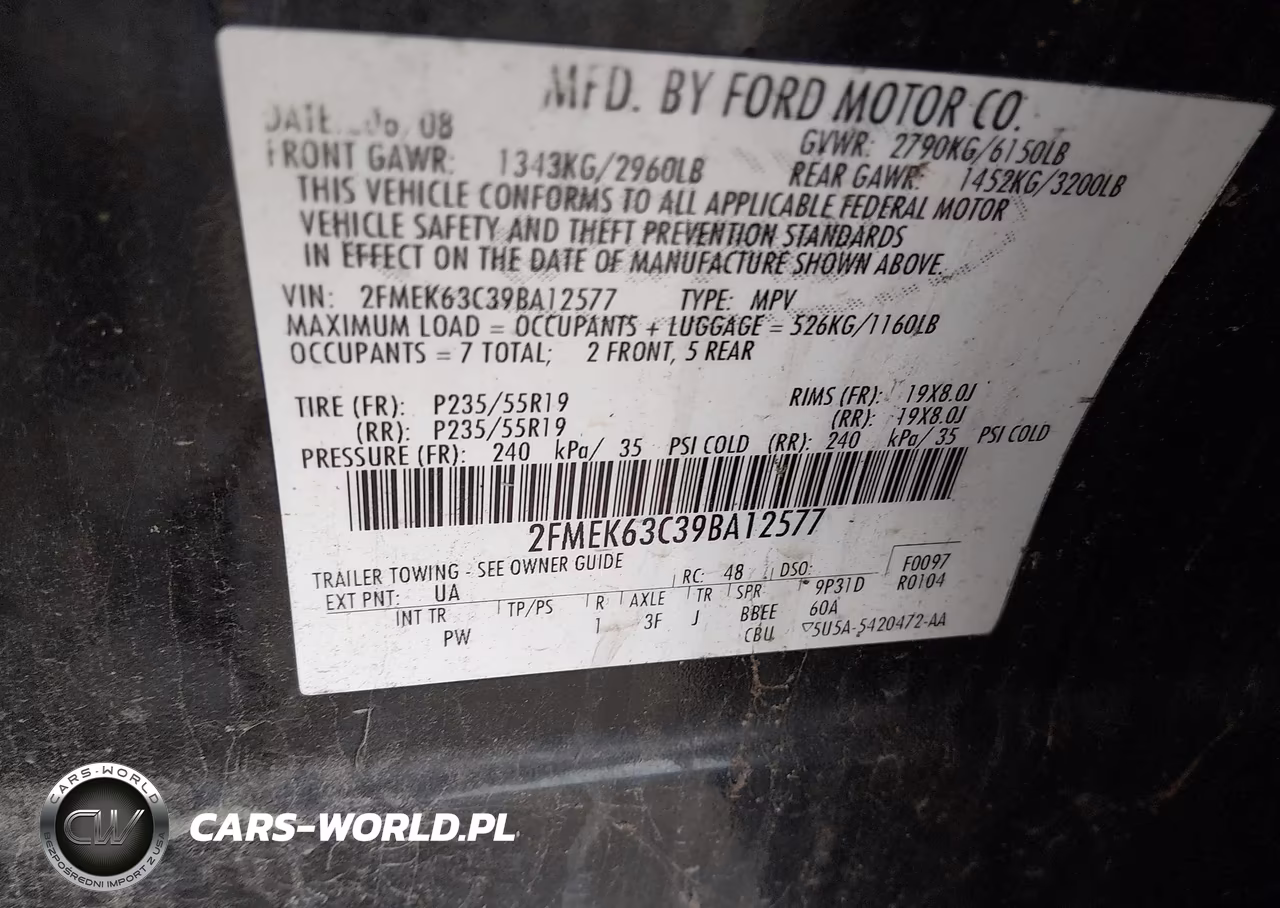 2009 Ford Flex Limited VIN:2FMEK63C39BA12577 - 9