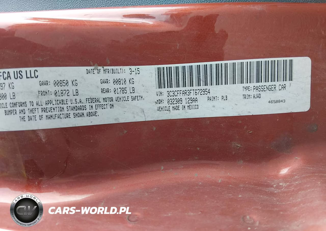2015 Fiat 500 Pop VIN:3C3CFFAR3FT672954 - 9