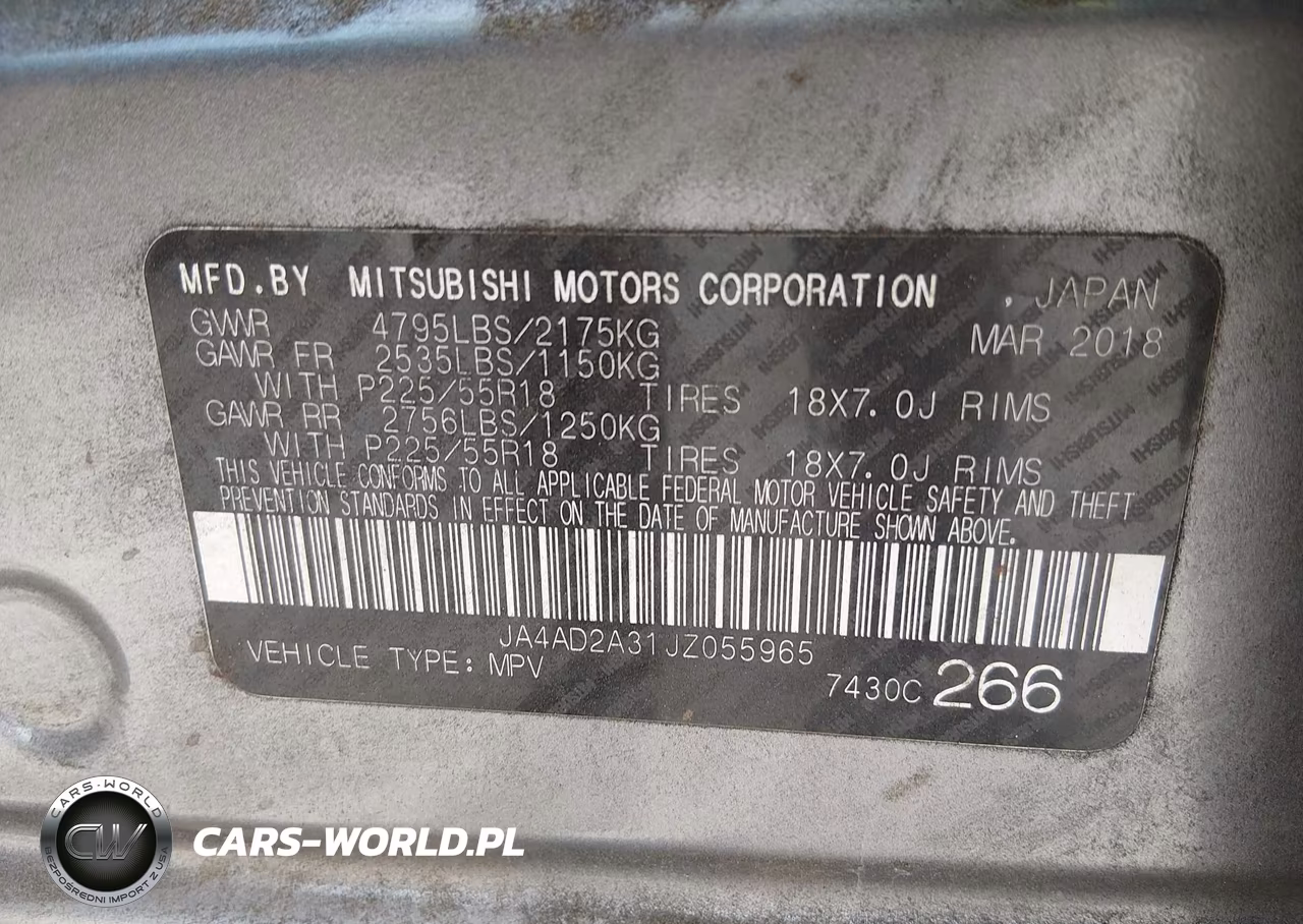 2018 Mitsubishi Outlander Es VIN:JA4AD2A31JZ055965 - 9