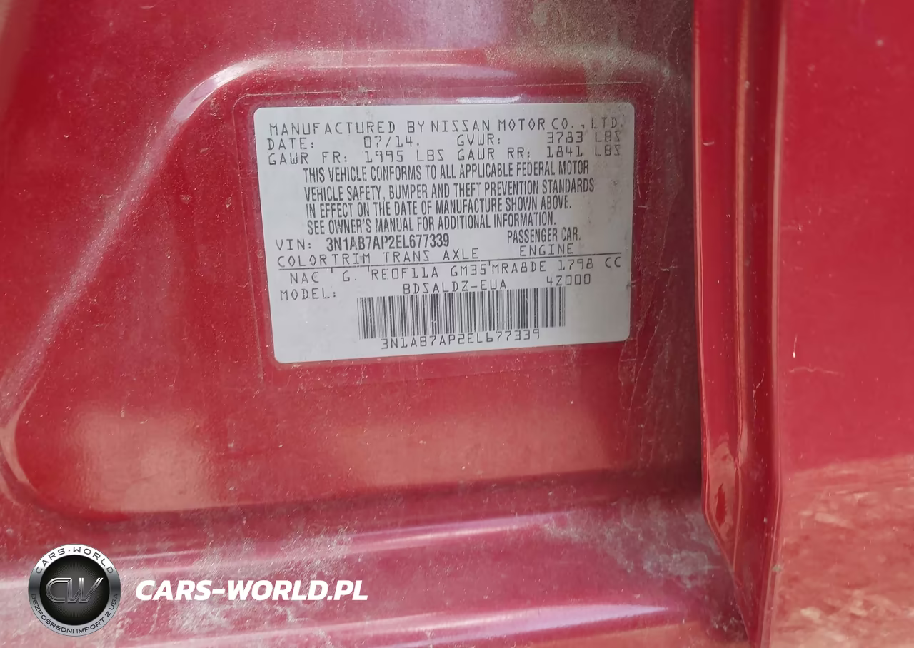 2014 Nissan Sentra Fe+ S-Fe+ Sv-S-Sl-Sr-Sv VIN:3N1AB7AP2EL677339 - 9