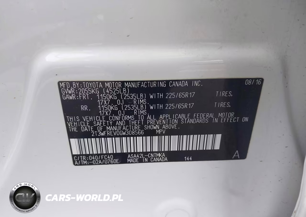 2016 Toyota Rav4 Xle VIN:2T3WFREV0GW308566 - 9