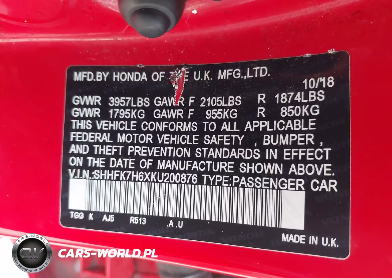 2019 Honda Civic Ex VIN:SHHFK7H6XKU200876 - 9