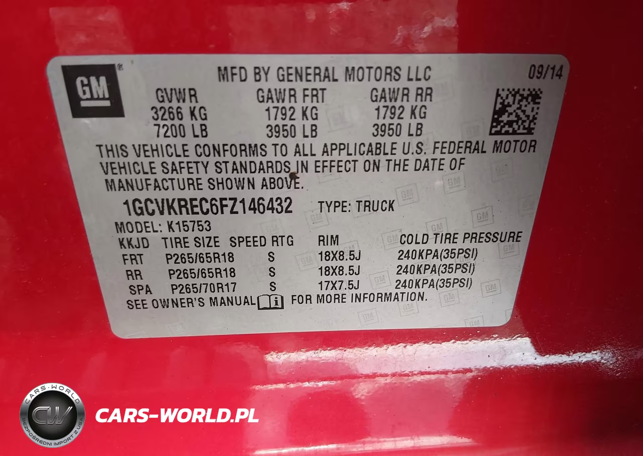 2015 Chevrolet Silverado 1500 1Lt VIN:1GCVKREC6FZ146432 - 9