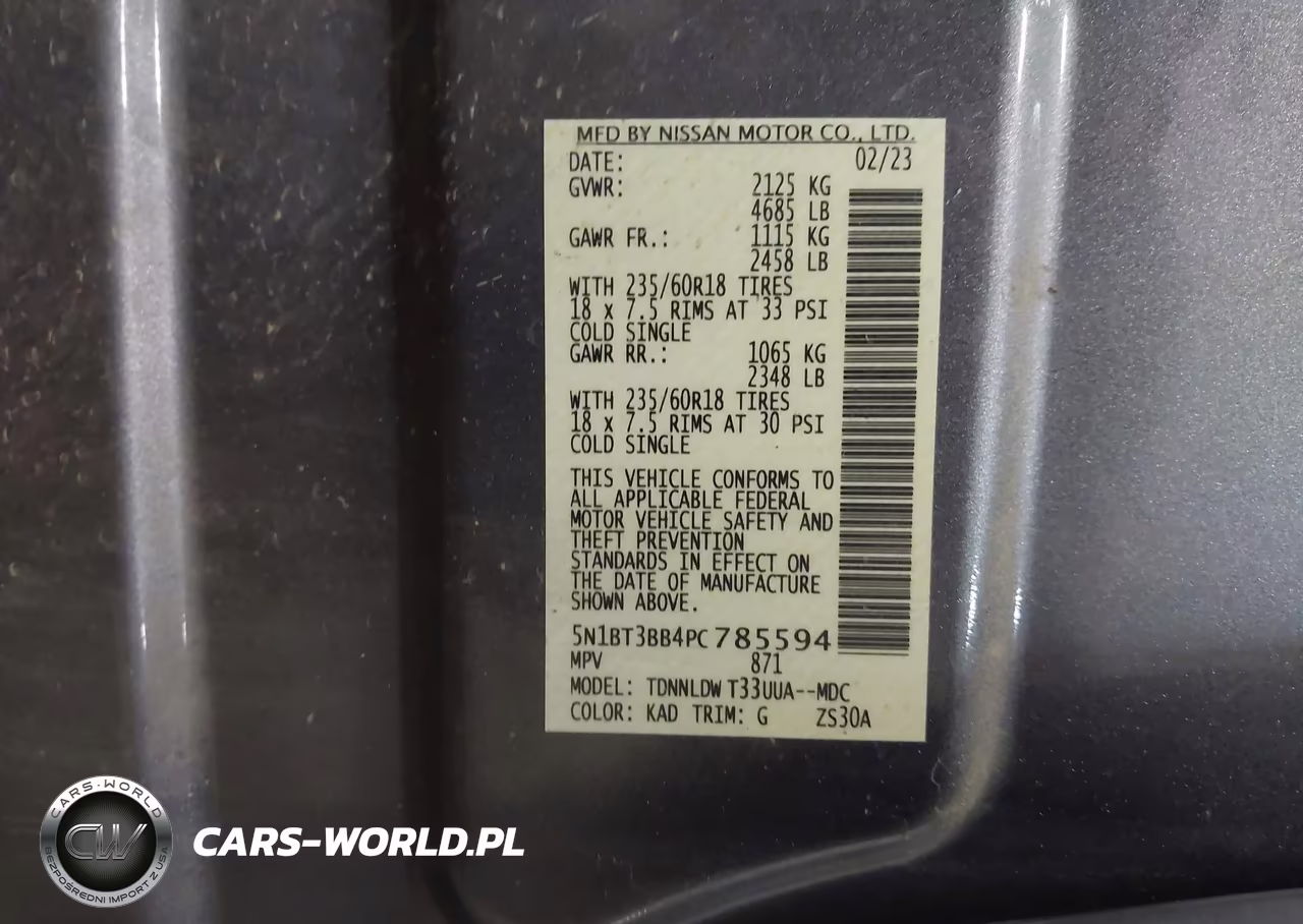 2023 Nissan Rogue Sv Intelligent Awd VIN:5N1BT3BB4PC785594 - 9