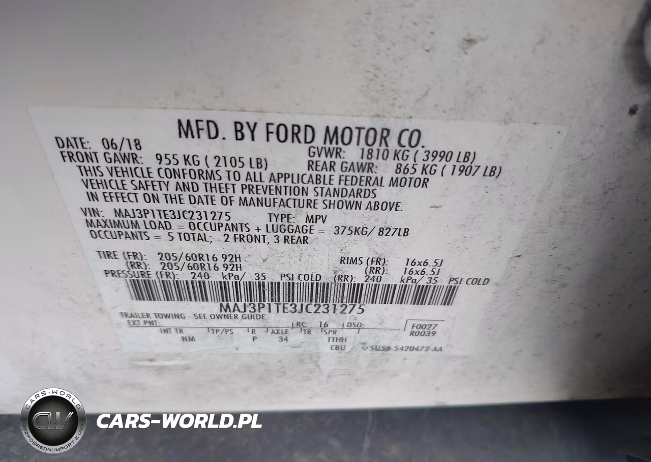 2018 Ford Ecosport Se VIN:MAJ3P1TE3JC231275 - 9