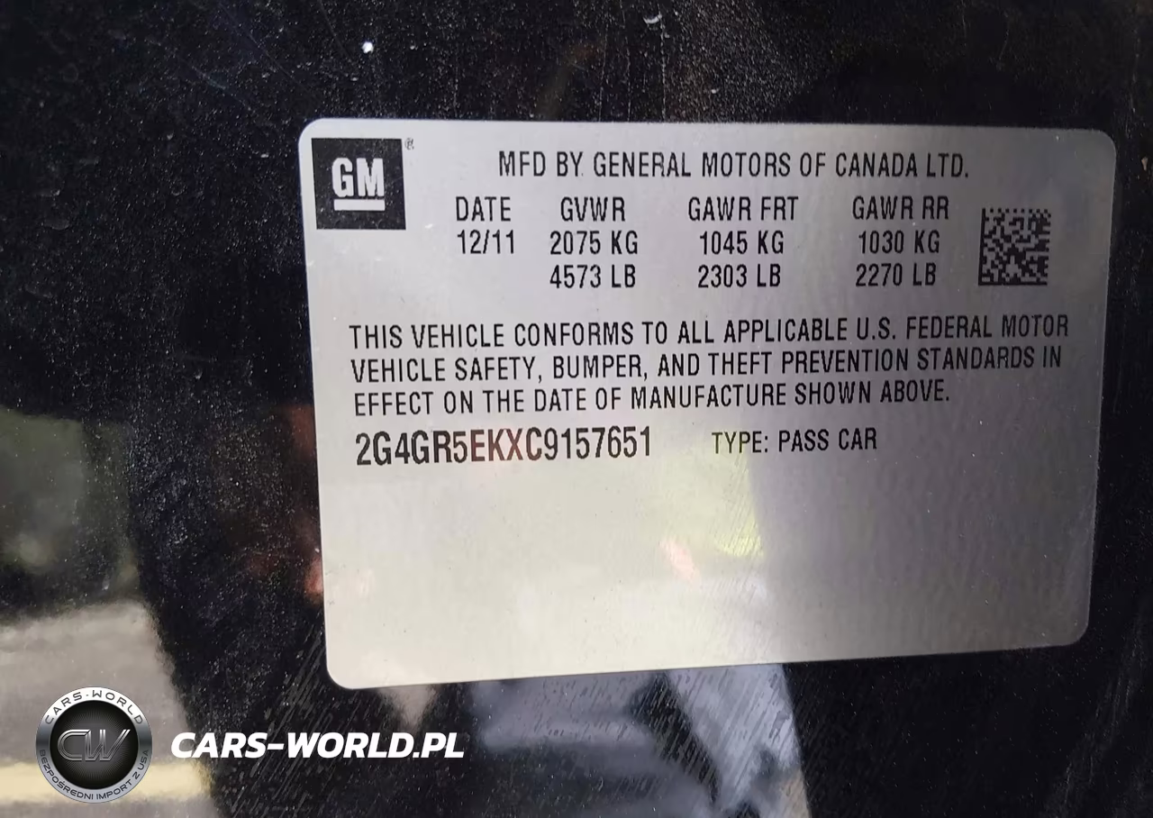 2012 Buick Regal VIN:2G4GR5EKXC9157651 - 9