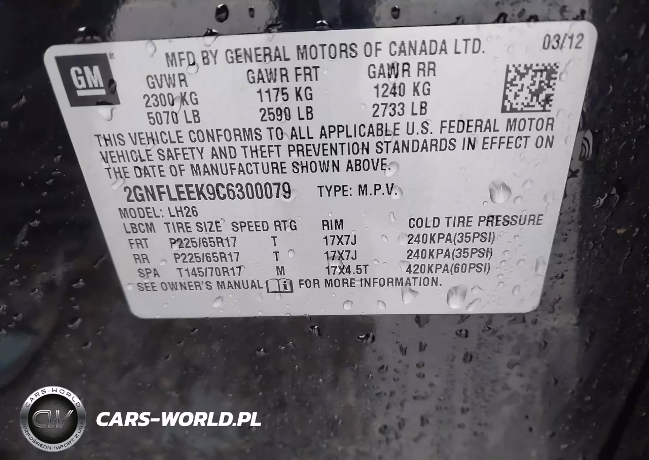 2012 Chevrolet Equinox 1Lt VIN:2GNFLEEK9C6300079 - 9