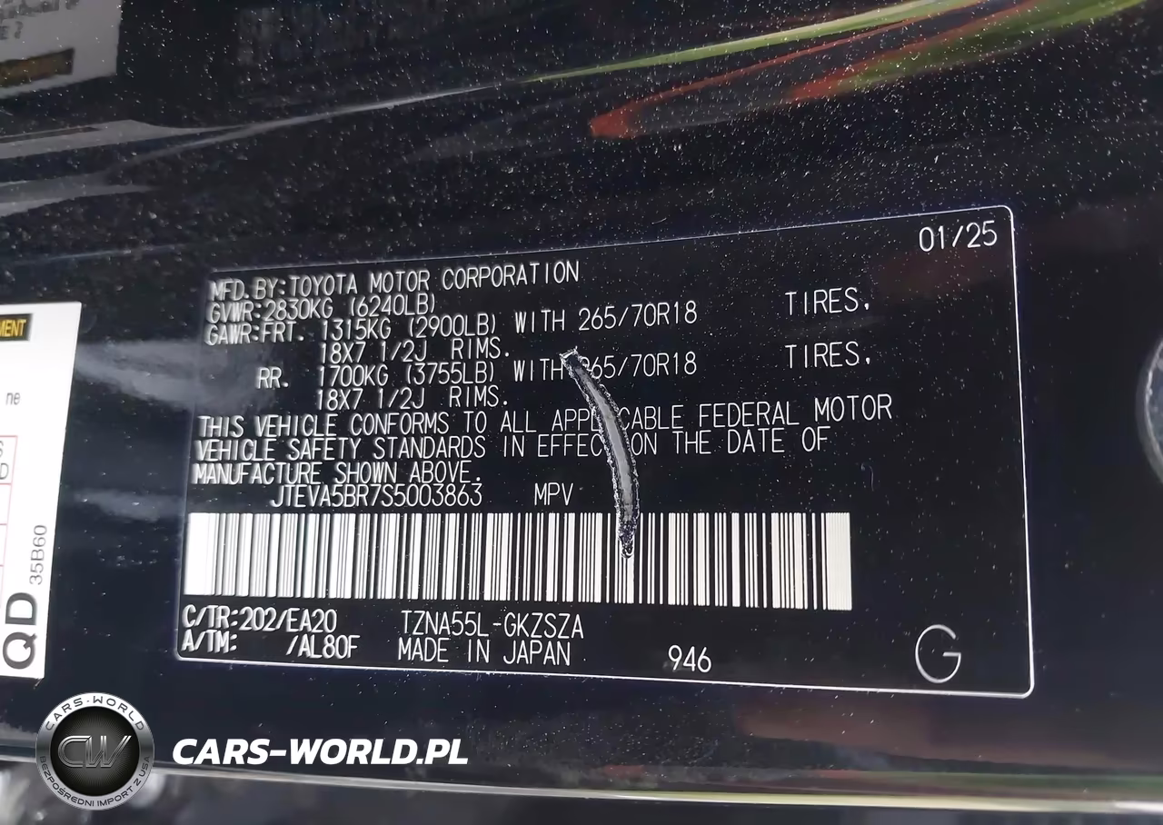 2025 Toyota 4Runner Trd Off Road Premium VIN:JTEVA5BR7S5003863 - 9