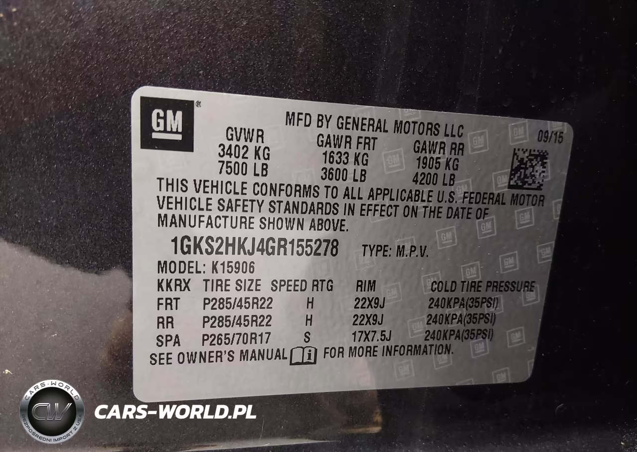 2016 GMC Yukon Xl Denali VIN:1GKS2HKJ4GR155278 - 9