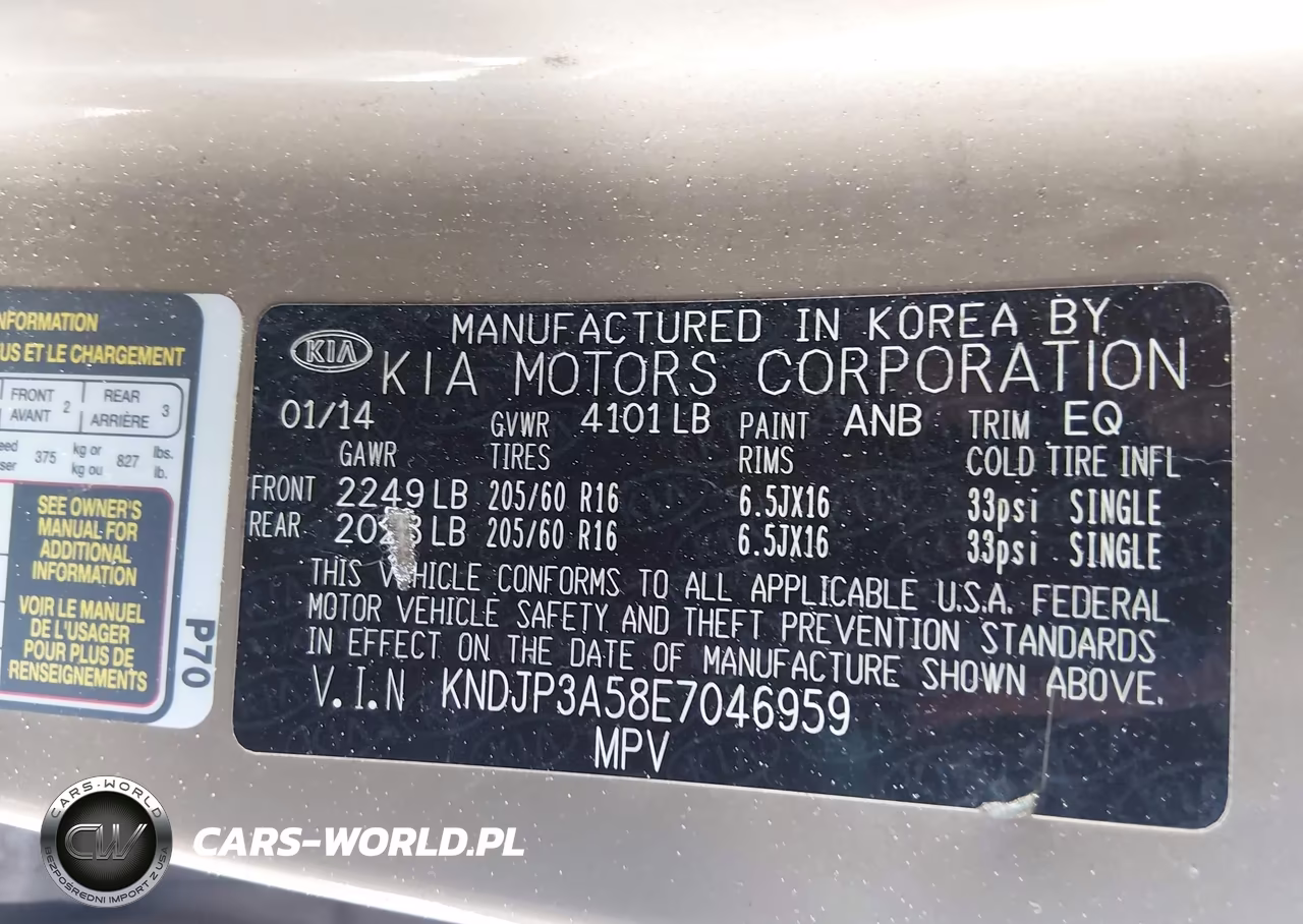 2014 Kia Soul + VIN:KNDJP3A58E7046959 - 9