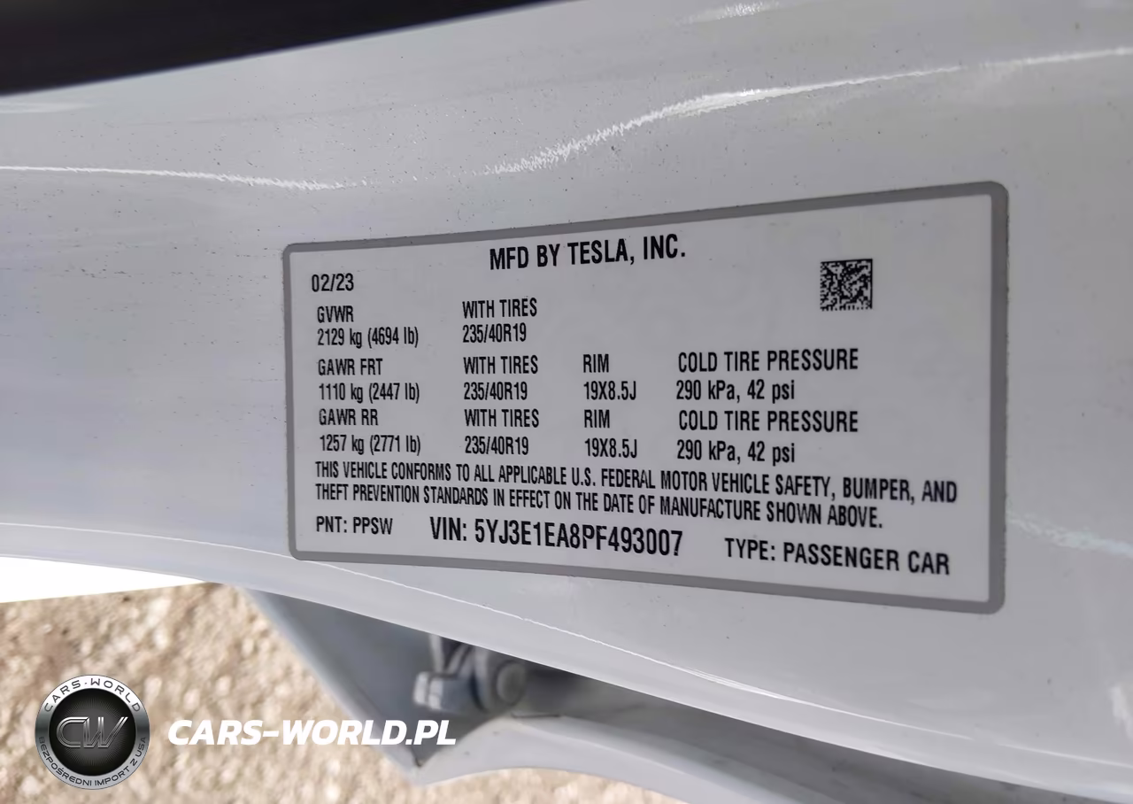 2023 Tesla Model 3 Rear-Wheel Drive VIN:5YJ3E1EA8PF493007 - 9
