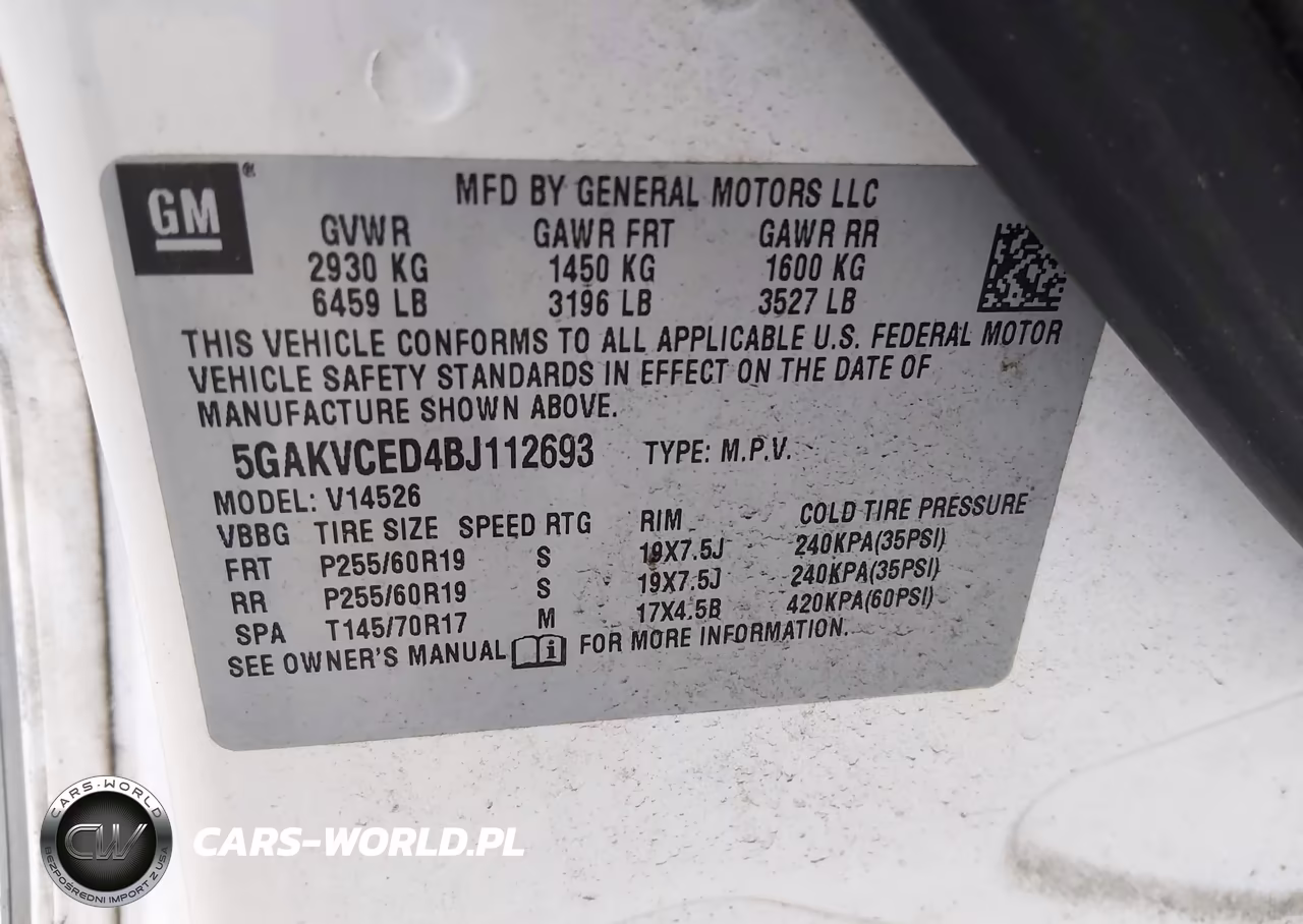 2011 Buick Enclave 2Xl VIN:5GAKVCED4BJ112693 - 9