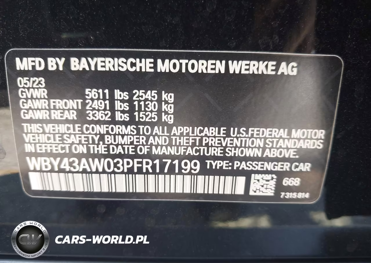 2023 BMW I4 Edrive35 VIN:WBY43AW03PFR17199 - 9