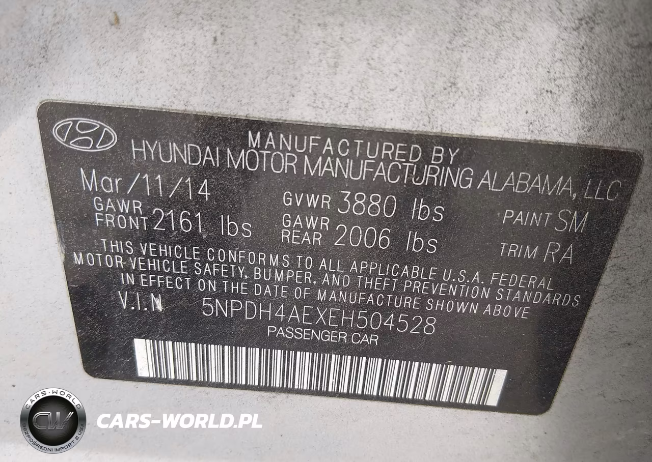 2014 Hyundai Elantra Se VIN:5NPDH4AEXEH504528 - 9