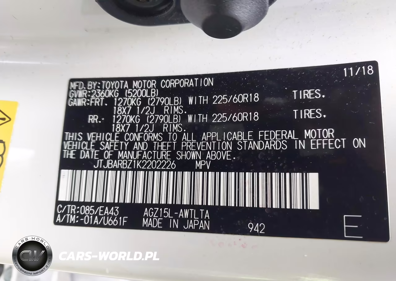 2019 Lexus Nx 300 VIN:JTJBARBZ1K2202226 - 9