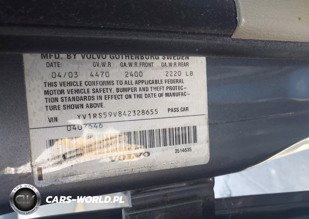 2004 Volvo S60 2.5T VIN:YV1RS59V842328655 - 9