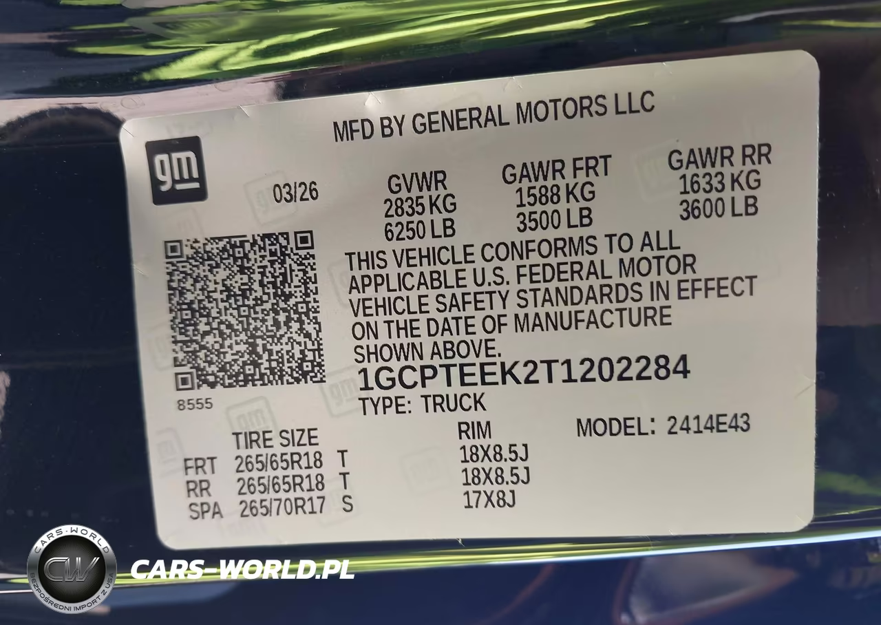 2026 Chevrolet Colorado Trail Boss, 4Wd VIN:1GCPTEEK2T1202284 - 9
