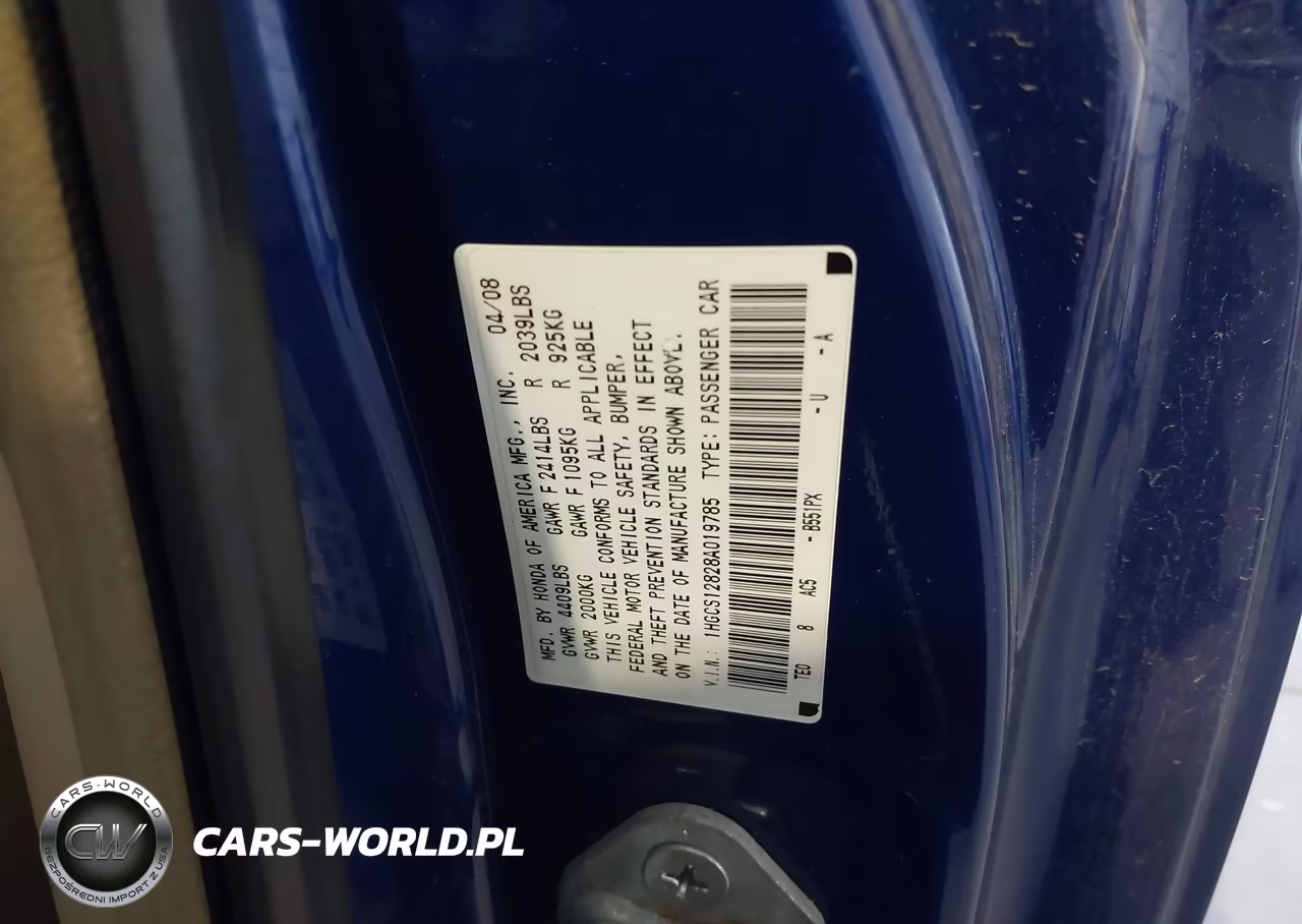 2008 Honda Accord 2.4 Ex-L VIN:1HGCS12828A019785 - 9