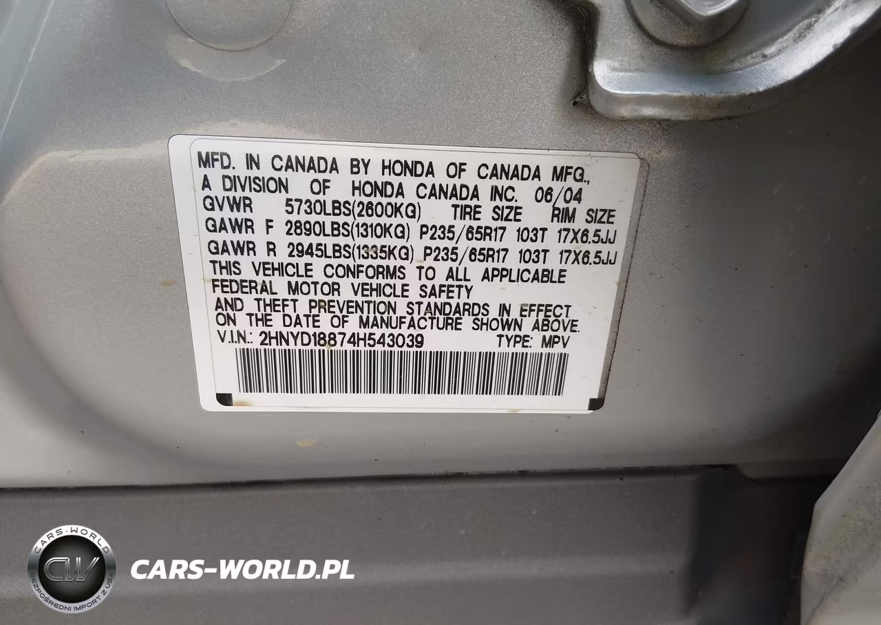 2004 Acura Mdx VIN:2HNYD18874H543039 - 9