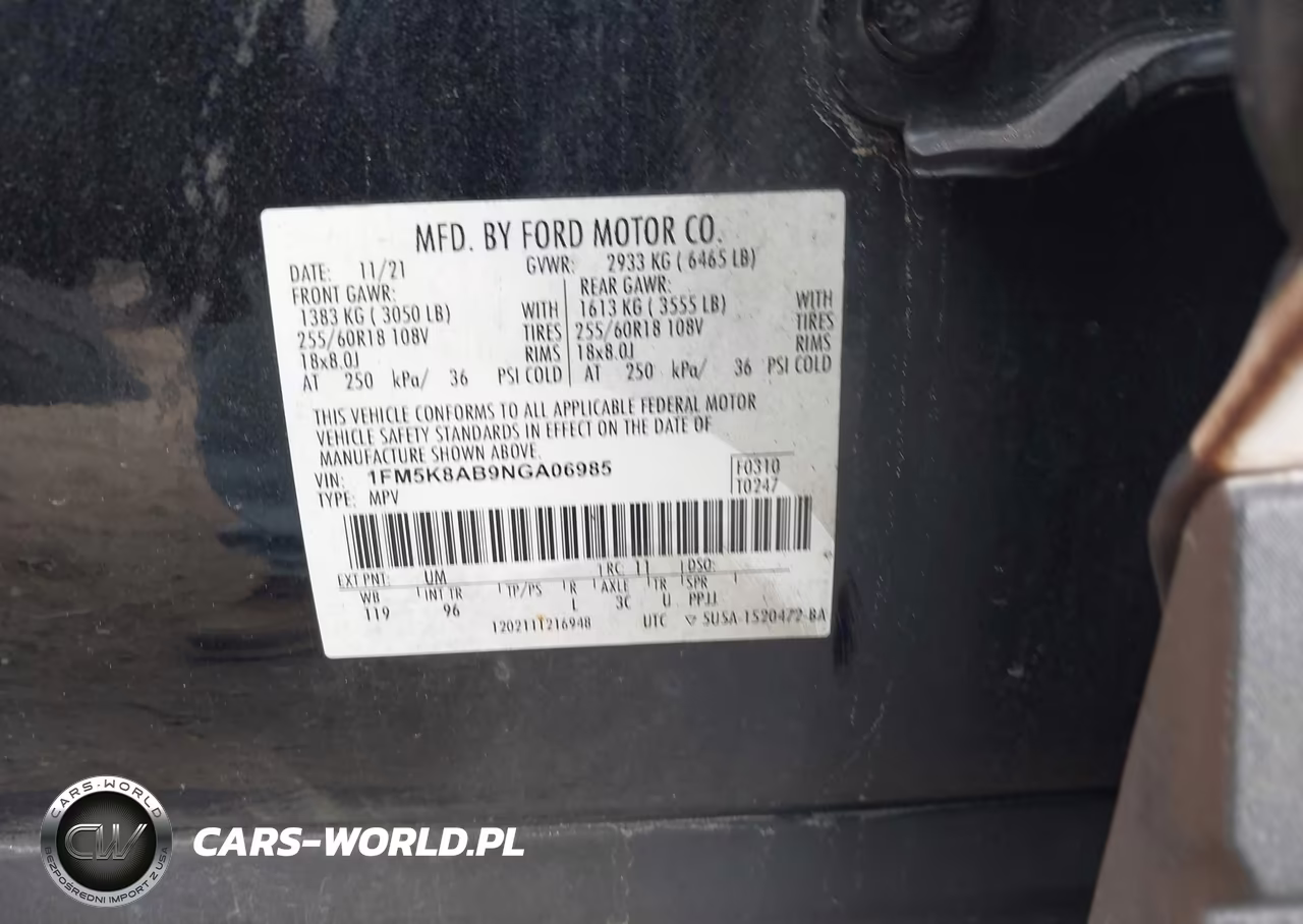 2022 Ford Police Interceptor Utility VIN:1FM5K8AB9NGA06985 - 4