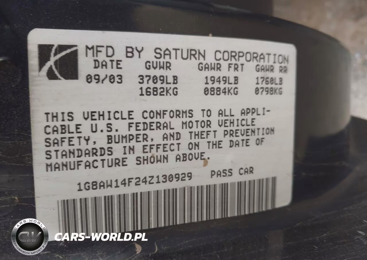 2004 Saturn Ion 3 VIN:1G8AW14F24Z130929 - 9