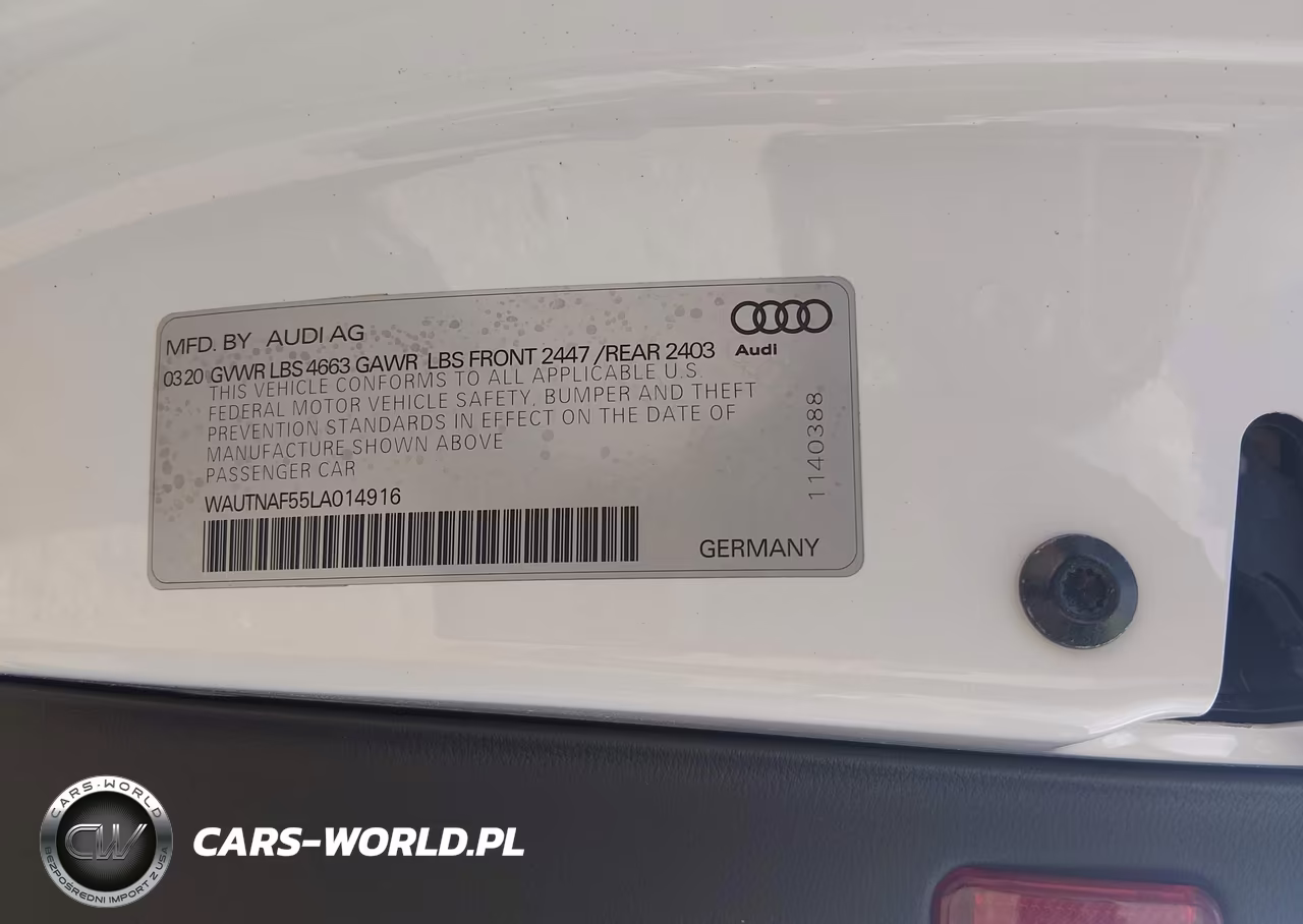 2020 Audi A5 Premium Plus 45 Tfsi Quattro S Tronic VIN:WAUTNAF55LA014916 - 9