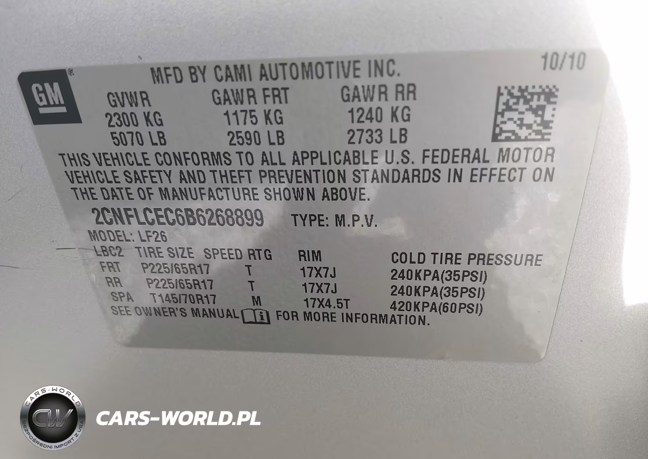 2011 Chevrolet Equinox Ls VIN:2CNFLCEC6B6268899 - 9