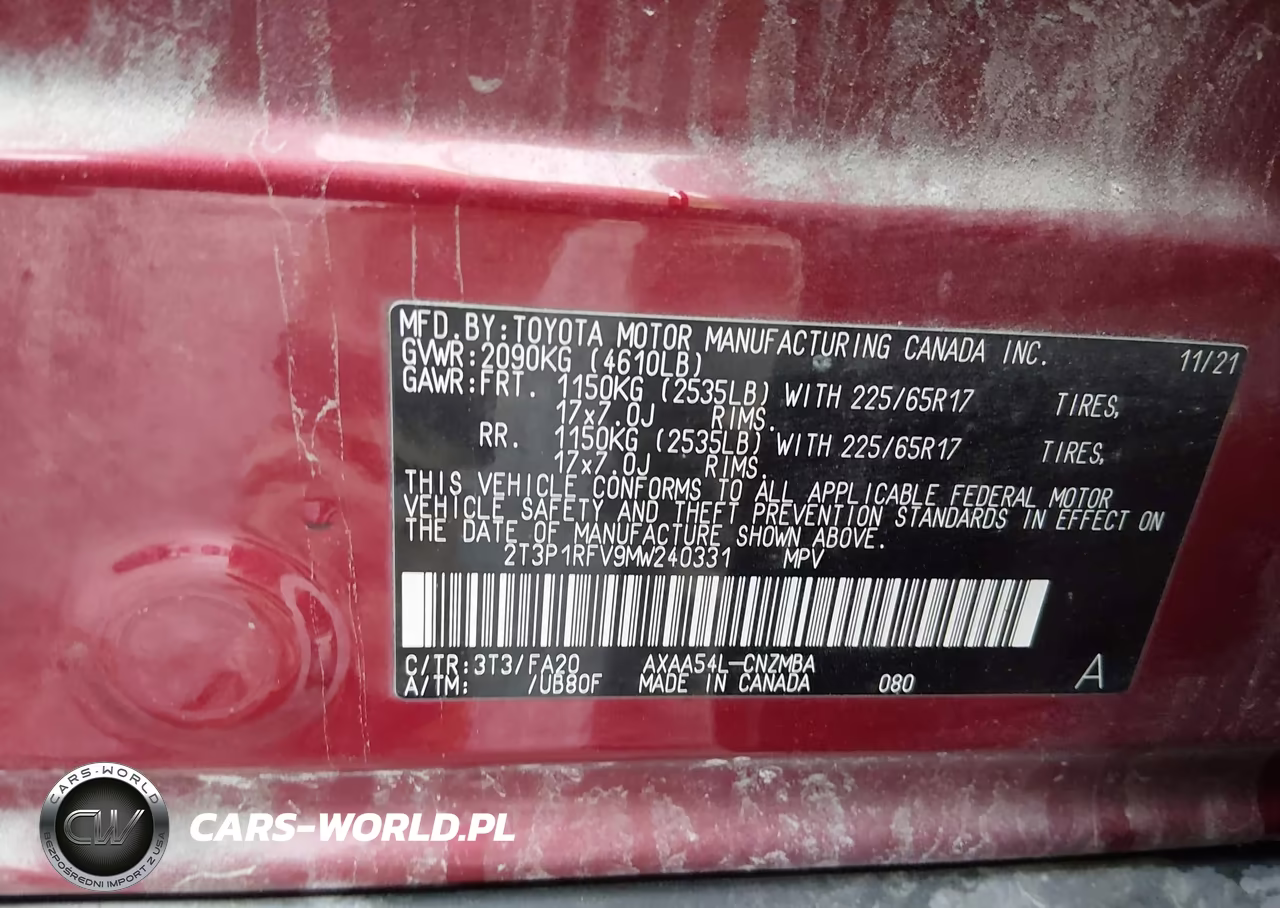 2021 Toyota Rav4 Xle VIN:2T3P1RFV9MW240331 - 9