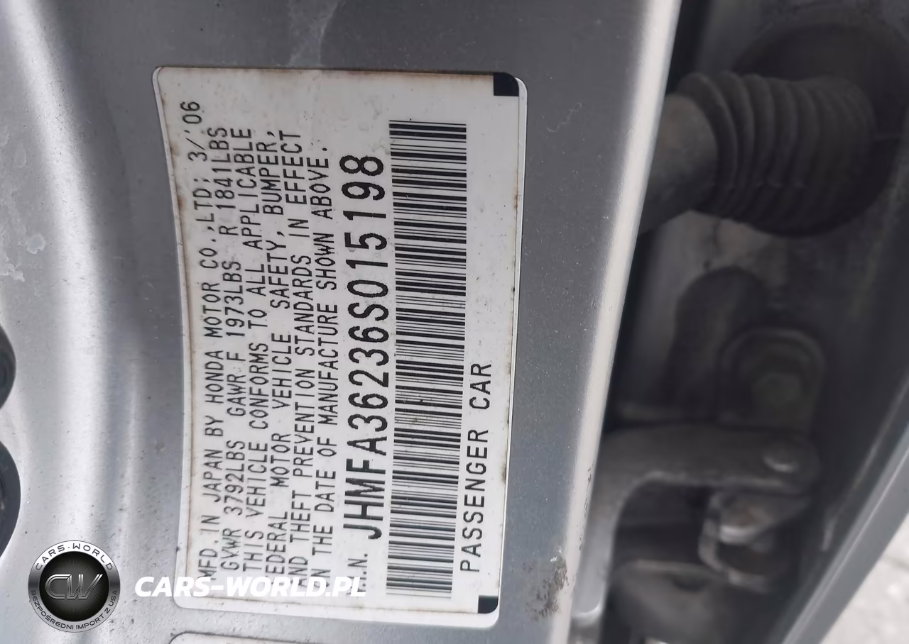 2006 Honda Civic Hybrid VIN:JHMFA36236S015198 - 9