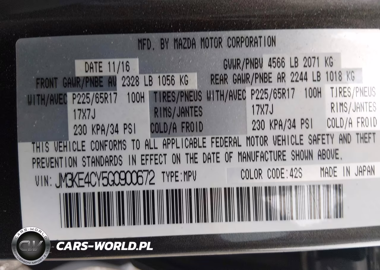 2016 Mazda Cx-5 Touring VIN:JM3KE4CY5G0900672 - 9