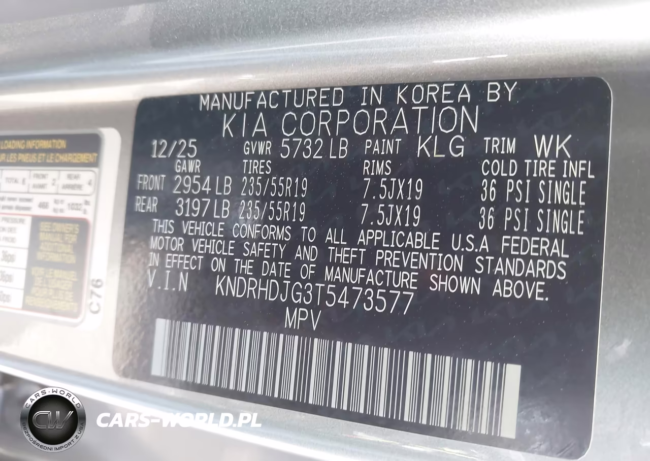 2026 Kia Sorento Hybrid Ex VIN:KNDRHDJG3T5473577 - 8