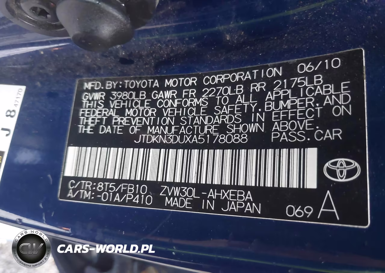 2010 Toyota Prius Iii VIN:JTDKN3DUXA5178088 - 9