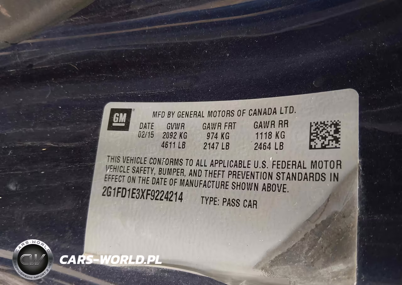 2015 Chevrolet Camaro 1Lt VIN:2G1FD1E3XF9224214 - 9