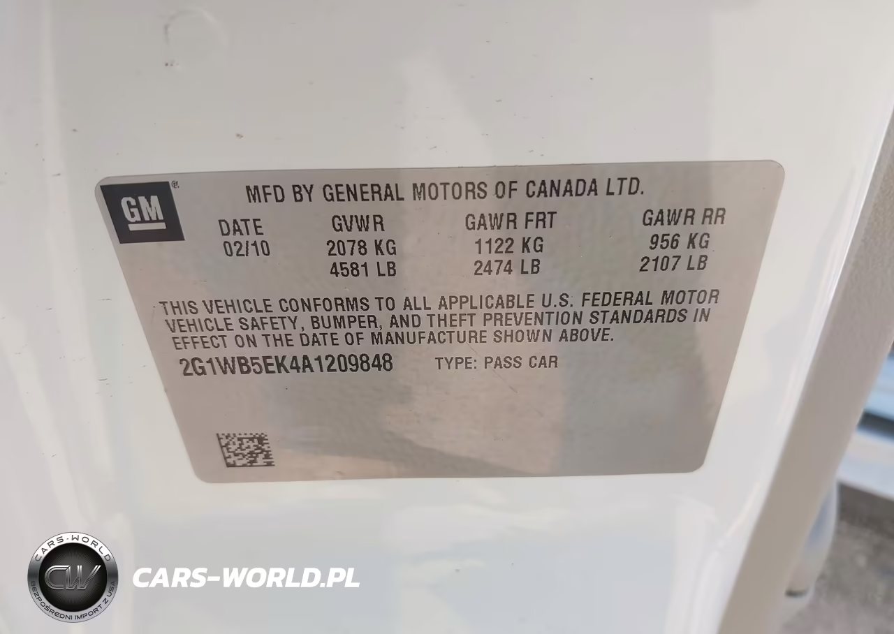 2010 Chevrolet Impala Lt VIN:2G1WB5EK4A1209848 - 9