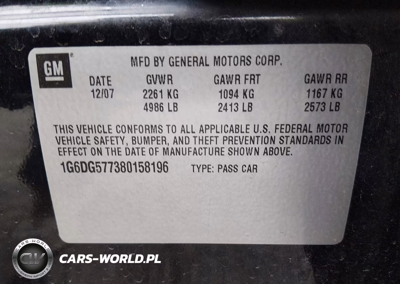 2008 Cadillac Cts Standard VIN:1G6DG577380158196 - 9