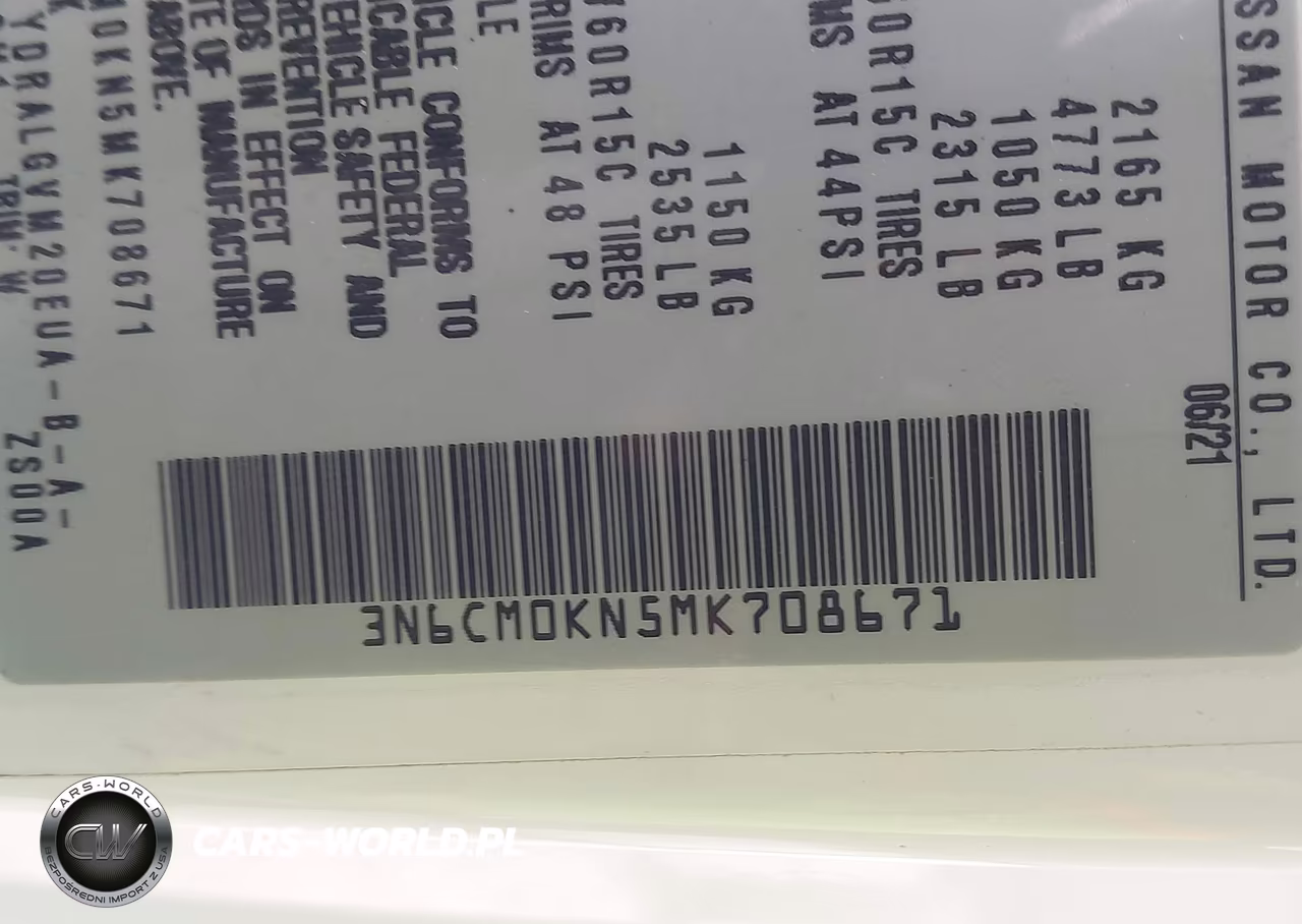 2021 Nissan Nv200 Cargo Sv Xtronic Cvt VIN:3N6CM0KN5MK708671 - 9